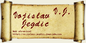 Vojislav Jegdić vizit kartica